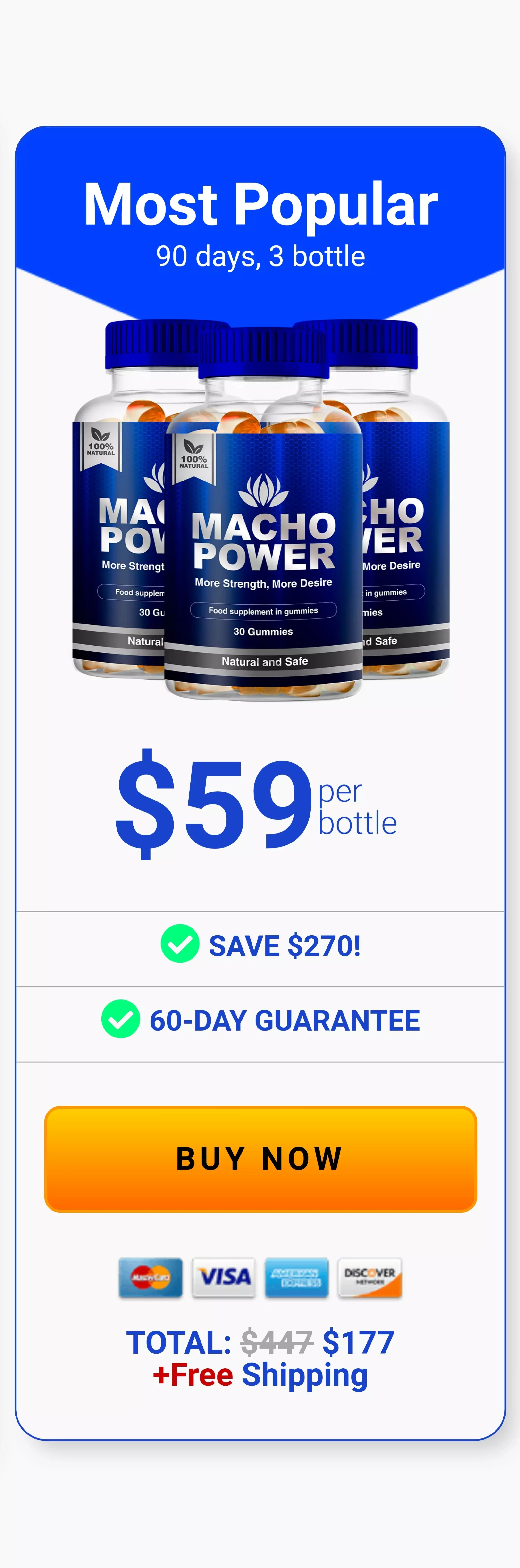 Macho Power 3 bottles pricing