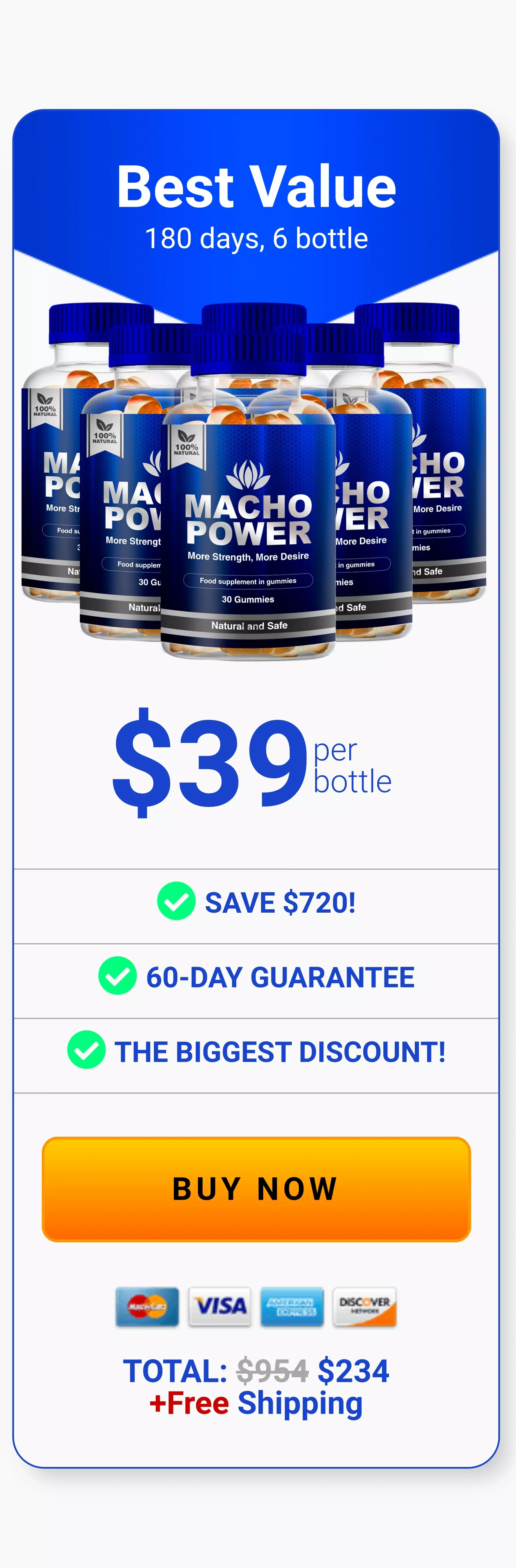 Macho Power 6 bottle pricing